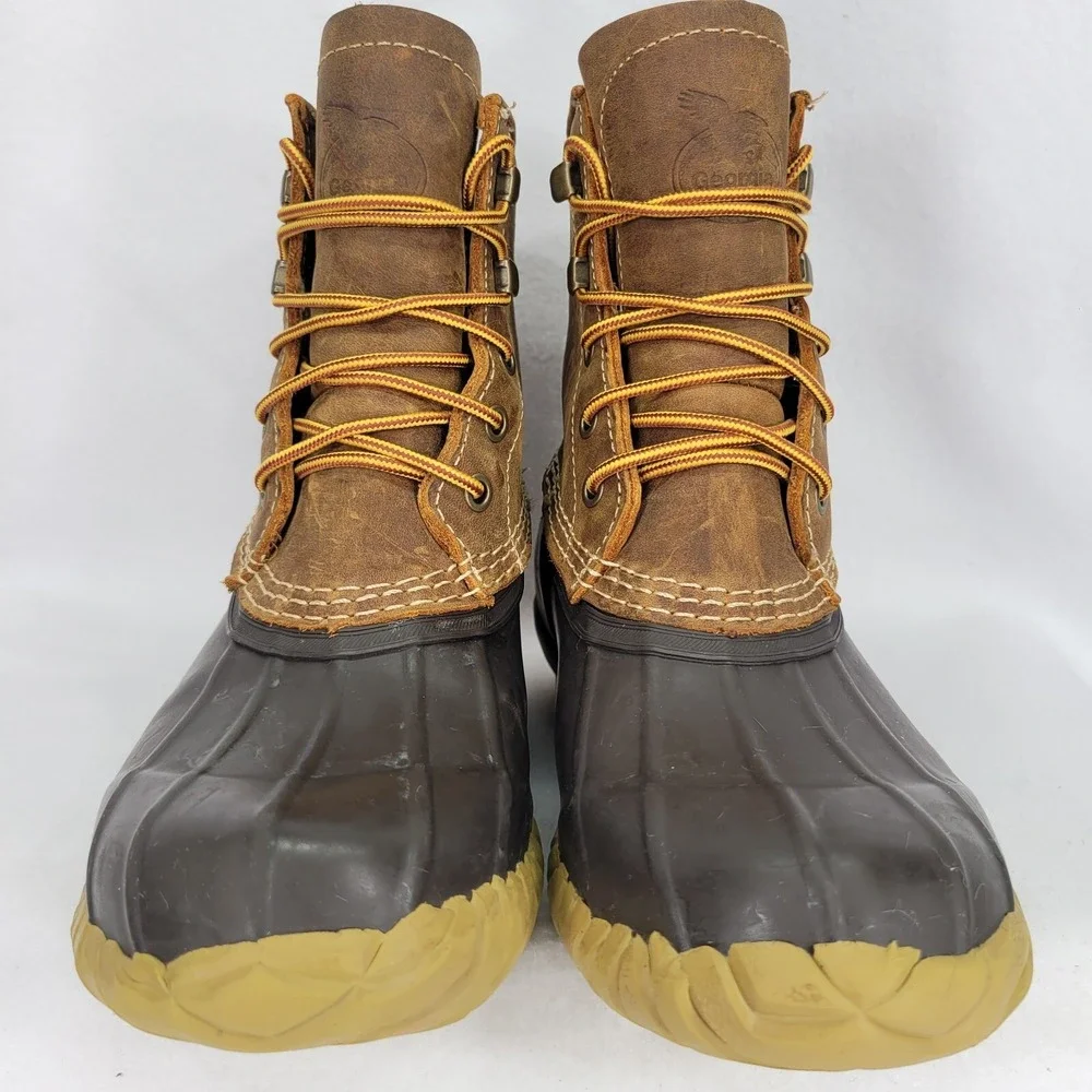 Georgia Boot Mens 4M Brown Leather Duck Boot Marshland 6